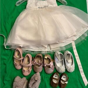 Tip Top Kids White and Pink Dress